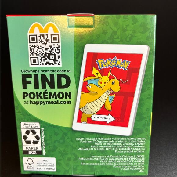McDonald's Toys Mcdonalds 225 Pokemon Happymeal 4pk Cards Miraidon